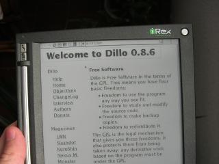 Dillo running on iLiad
