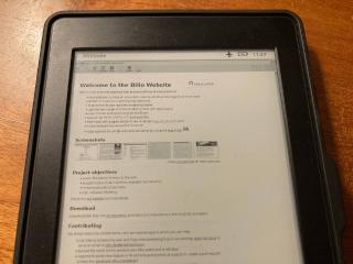 Dillo running on a Kindle