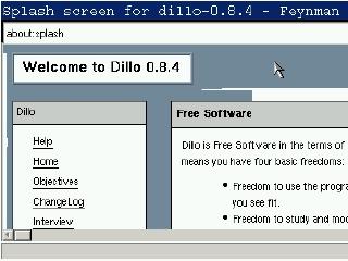 Dillo running on a TomTom GPS
